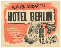 9y081 HOTEL BERLIN TC '45 sexy Faye Emerson in Vicki Baum's most daring World War II story!