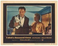 9y534 I DIED A THOUSAND TIMES LC #7 '55 worried Shelley Winters comforts killer Jack Palance!