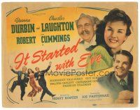 9y090 IT STARTED WITH EVE TC '41 Deanna Durbin, Charles Laughton & Robert Cummings!