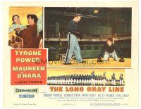 9y603 LONG GRAY LINE LC '54 West Point cadet Tyrone Power and Ward Bond in a boxing ring!