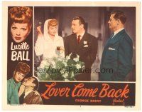 9y616 LOVER COME BACK LC #4 R52 Carl Esmond & George Brent look at pretty Lucille Ball holding drink