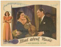 9y621 MAD ABOUT MUSIC LC '38 close up of Deanna Durbin with Herbert Marshall, Gail Patrick!