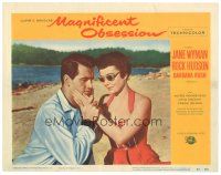 9y624 MAGNIFICENT OBSESSION LC #2 '54 blind Jane Wyman w/Rock Hudson, Douglas Sirk directed!