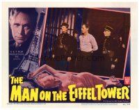 9y636 MAN ON THE EIFFEL TOWER LC #3 '49 French guards lead Franchot Tone to his jail cell!