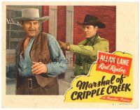 9y649 MARSHAL OF CRIPPLE CREEK LC #3 '47 Rocky Lane as Red Ryder holds gun on bad guy's back!
