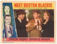 9y658 MEET BOSTON BLACKIE LC '41 detective Chester Morris between Richard Lane & Constance Worth!