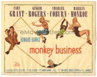 9y120 MONKEY BUSINESS TC '52 Marilyn Monroe, Cary Grant, Ginger Rogers, Charles Coburn!