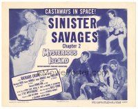 9y126 MYSTERIOUS ISLAND chapter 2 TC '51 Sinister Savages,sci-fi serial from Jules Verne novel!