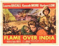 9y130 NORTH WEST FRONTIER TC '60 art of sexy Lauren Bacall & Kenneth More, Flame Over India!