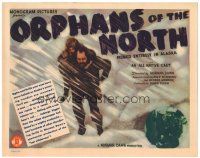 9y137 ORPHANS OF THE NORTH TC '40 art of man carrying young girl through Alaska snowstorm!