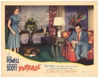 9y740 PITFALL LC #4 '48 Jane Wyatt looks at Dick Powel with dead guy on floor with gunl