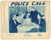 9y744 POLICE CALL LC '33 Nick Stuart & Merna Kennedy talk to man at fancy dinner!