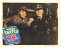 9y751 PRISON WARDEN LC #4 '49 Warner Baxter riding in car with prison guard driver Edgar Dearing!