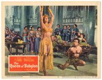 9y759 QUEEN OF BABYLON LC #3 '56 full-length sexy Rhonda Fleming in skimpy golden outfit!