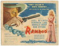9y149 RAMROD TC '47 Joel McCrea, beautiful Veronica Lake, Preston Foster, western noir!