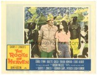 9y793 ROOTS OF HEAVEN LC #4 '58 directed by John Huston, Errol Flynn & sexy Julie Greco in Africa!