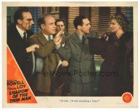 9y823 SHADOW OF THE THIN MAN LC '41 Sam Levene questions Stella Adler as Oliver Blake & others watch
