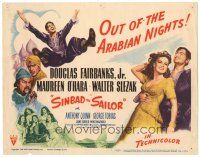 9y166 SINBAD THE SAILOR TC '46 Douglas Fairbanks Jr. & Maureen O'Hara out of the Arabian Nights!