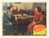 9y853 SNAKE PIT LC #7 '49 Olivia de Havilland, Leo Genn, Frank Conroy, Howard Freeman around table!