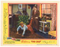 9y879 ST BENNY THE DIP LC #4 '51 directed by Edgar Ulmer, Dick Haymes helps Nina Foch stretch!
