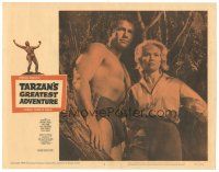 9y905 TARZAN'S GREATEST ADVENTURE LC #2 '59 c/u of hero Gordon Scott & pretty Sara Shane!