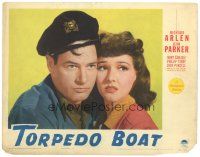 9y936 TORPEDO BOAT LC '42 tense image of Richard Arlen holding sexy Jean Parker!