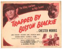9y184 TRAPPED BY BOSTON BLACKIE TC '48 detective Chester Morris, killing low-down on high society!