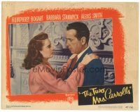 9y956 TWO MRS. CARROLLS LC #7 '47 best close up of Humphrey Bogart & Barbara Stanwyck!