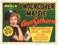 9y187 UNDERCOVER MAISIE TC '47 great image of cutest policewoman Ann Sothern in hat!