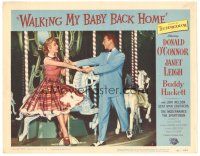 9y970 WALKING MY BABY BACK HOME LC #2 '53 Donald O'Connor & sexy Janet Leigh dancing on carousel!