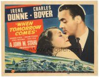9y197 WHEN TOMORROW COMES TC '39 great romantic close up of Irene Dunne & Charles Boyer!