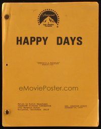 1a093 HAPPY DAYS TV revised shooting script October 12, 1979, Fonzie's a Thespian!