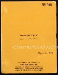1a127 MAGNUM FORCE revised final draft script March 5, 1973, screenplay by Michael Cimino!
