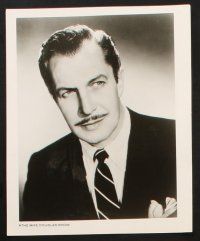1b303 VINCENT PRICE 17 8x10 stills '40s-70s cool portraits of the great star over the decades!