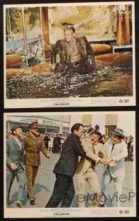 1b199 BRAIN 4 color 8x10 stills '69 Jean-Paul Belmondo, Eli Wallach fights for gun, Le Cerveau!