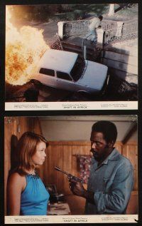 1b124 SHAFT IN AFRICA 8 color English FOH LCs '73 Richard Roundtree stickin' it in the Motherland!