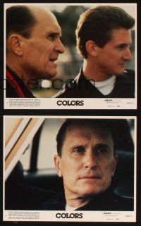 1b037 COLORS 8 8x10 mini LCs '88 Sean Penn & Robert Duvall as cops, directed by Dennis Hopper!