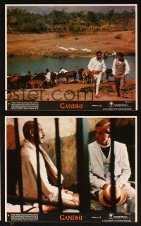 1b054 GANDHI 8 8x10 mini LCs '84 great portrait of Ben Kingsley in title role as the young Mahatma!