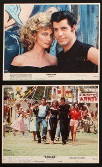 1b062 GREASE 8 8x10 mini LCs '78 John Travolta & Olivia Newton-John classic musical!