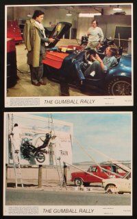 1b064 GUMBALL RALLY 8 8x10 mini LCs '76 Michael Sarrazin, racing AC Cobra around the world!