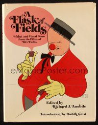 1c088 FLASK OF FIELDS hardcover book '72 from the films of W.C. Fields, Hirschfeld art!