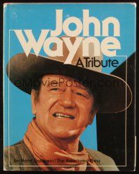 1c129 JOHN WAYNE A TRIBUTE hardcover book '79 illustrated biography of the legendary cowboy star!