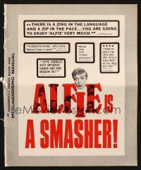 1c463 ALFIE pressbook '66 British cad Michael Caine loves them and leaves them, ask any girl!