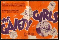 1c605 GAIETY GIRLS pressbook '38 Alexander Korda's first great musical, pretty Patricia Ellis!