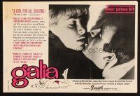 1c606 GALIA pressbook '66 Georges Lautner, Mireille Darc, Venantino Venantini, French sex!