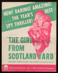 1c610 GIRL FROM SCOTLAND YARD pressbook '37 great images of detective Karen Morley!