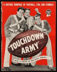 1c906 TOUCHDOWN ARMY pressbook '38 West Point football, John Howard & Mary Carlisle!