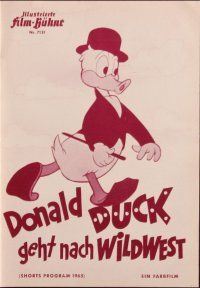 1c278 DONALD DUCK GOES WEST German program '65 Disney, great diffrent cartoon images of Donald!