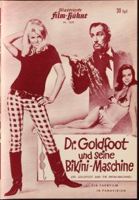 1c280 DR. GOLDFOOT & THE BIKINI MACHINE German program '67 Vincent Price, different images!