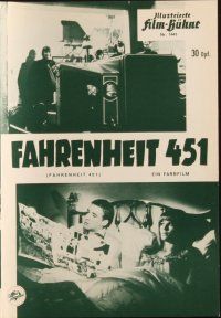 1c288 FAHRENHEIT 451 German program '67 Francois Truffaut, Julie Christie, Bradbury, different!